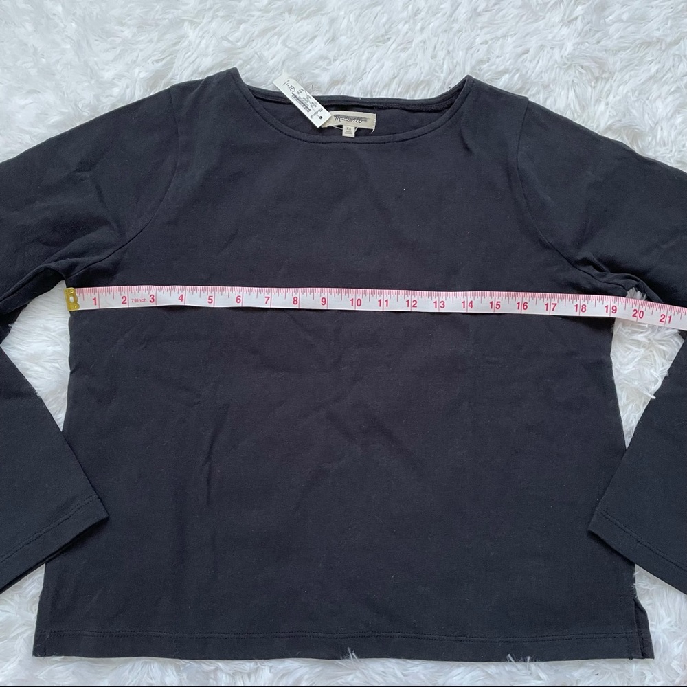 New Madewell Boatneck Tee Shirt Black XS - Picture 5 of 7